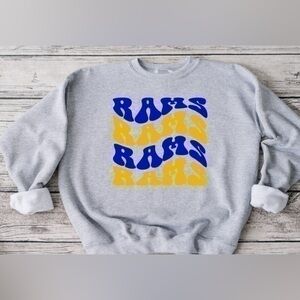 Rams Wavy Crewneck - Gray